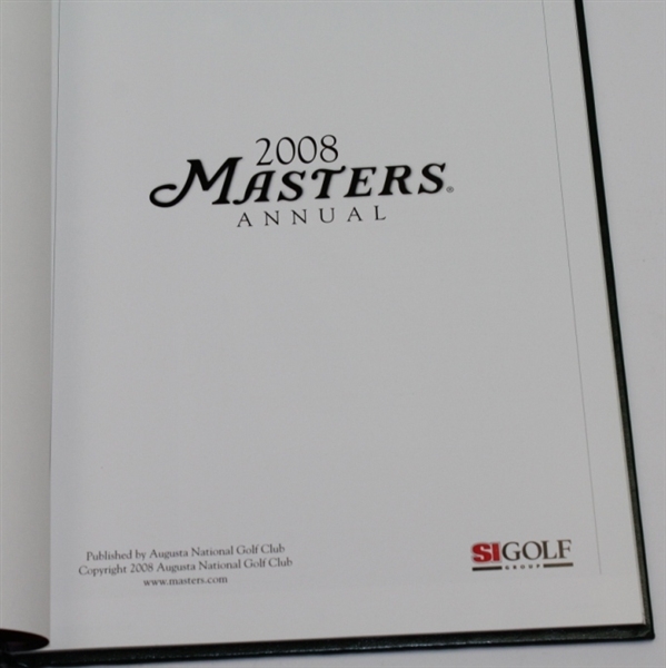 2008 Masters Tournament Annual - Seldom Seen