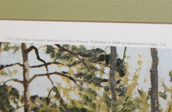'13th Green at Augusta' - Artist  Arthur Weaver Signed Ltd Ed Print #214/750