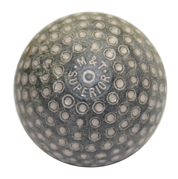  c1911 Vintage M & T (Miller & Taylor) Superior Golf Ball-Double Rings Dimple Golf Ball