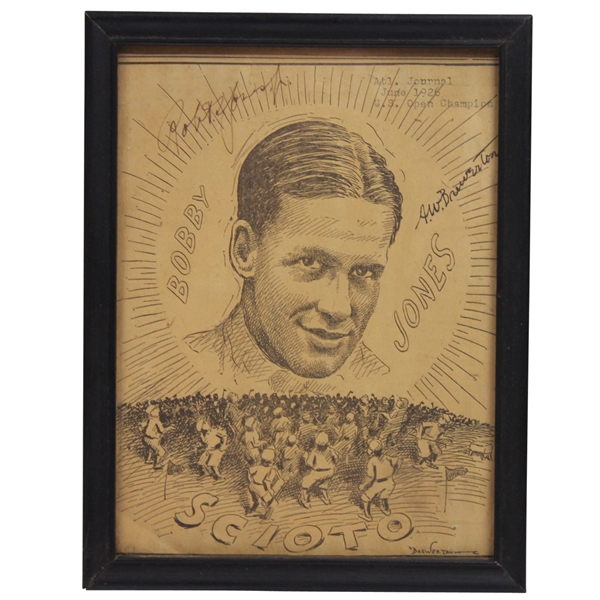 Bobby Jones Signed 1926 U.S. Open Win Piece From Atlanta Journal  - John Roth Collection JSA ALOA