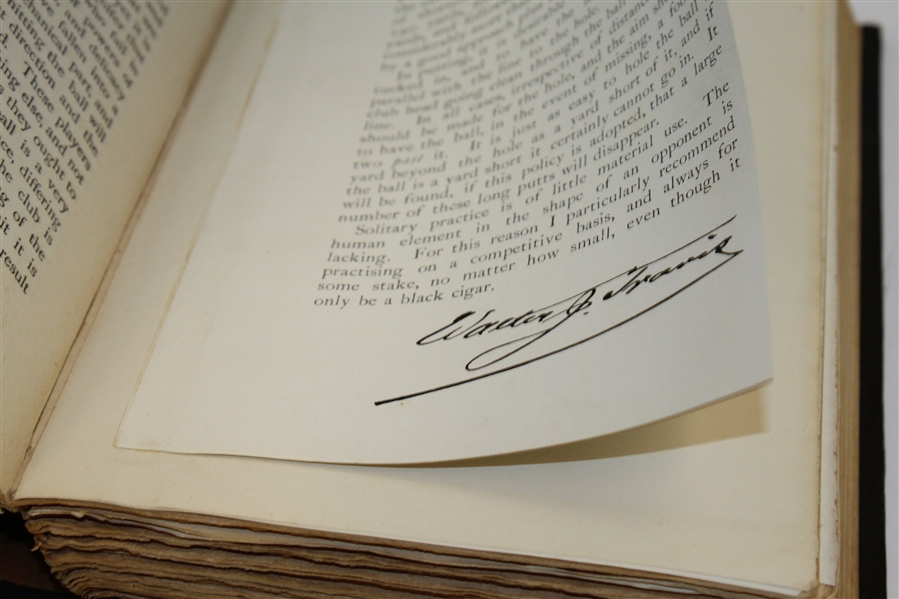 James Braid Signed and Inscribed 'Advanced Golf' Book - Rare JSA ALOA