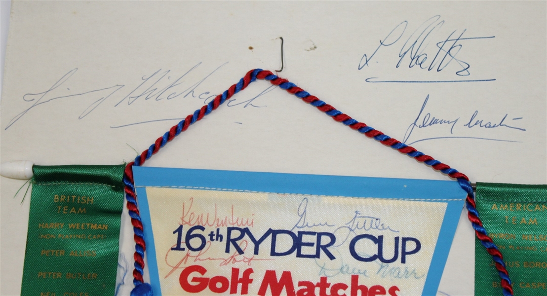 1965 Ryder Cup Pendant Signed by American & British Teams JSA ALOA