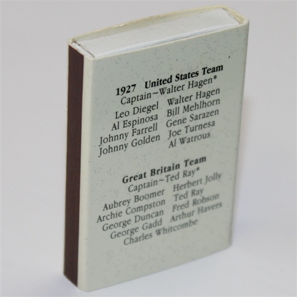 1927-1997 Ryder Cup Series Matchbooks Collector Edition in Shadow Box - #102/500