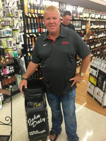 John Daly Signed Match Used Firestick Golf Bag JSA #Q64243