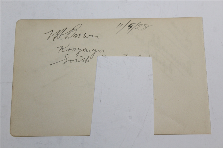 Ted Ray Signed Album Page with 'Open Champion 1912' Notation JSA ALOA