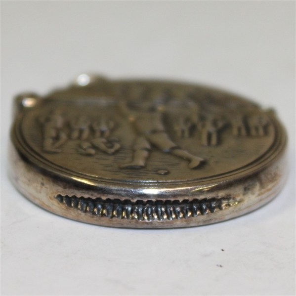Sterling Silver Golf Themed Circular Match Holder - Roth Collection