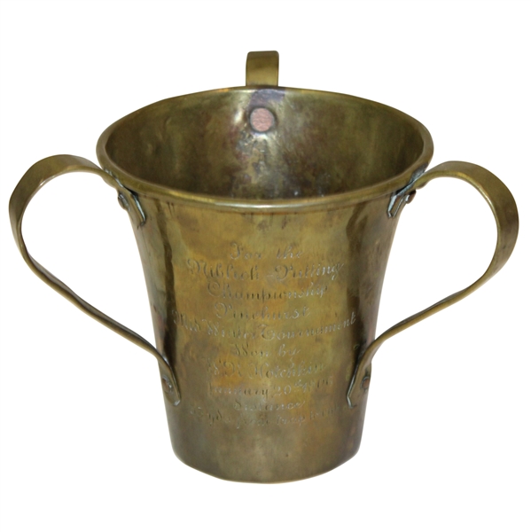 1906 Pinehurst Niblick/Putting Championship Trophy - Won by W.R. Hotchkin - Jan. 20 - Roth Collection