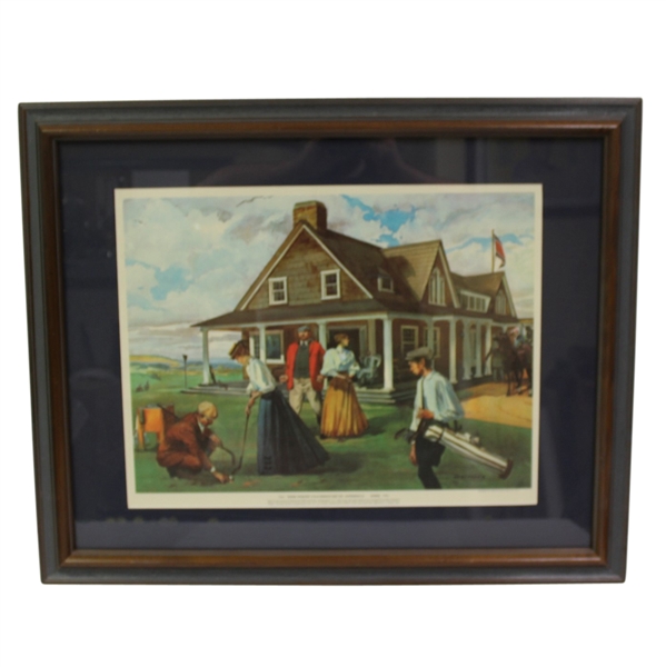 Shinnecock Hills First Clubhouse in America - 1892 Sportsman's Eyrie 1967 Print - Framed