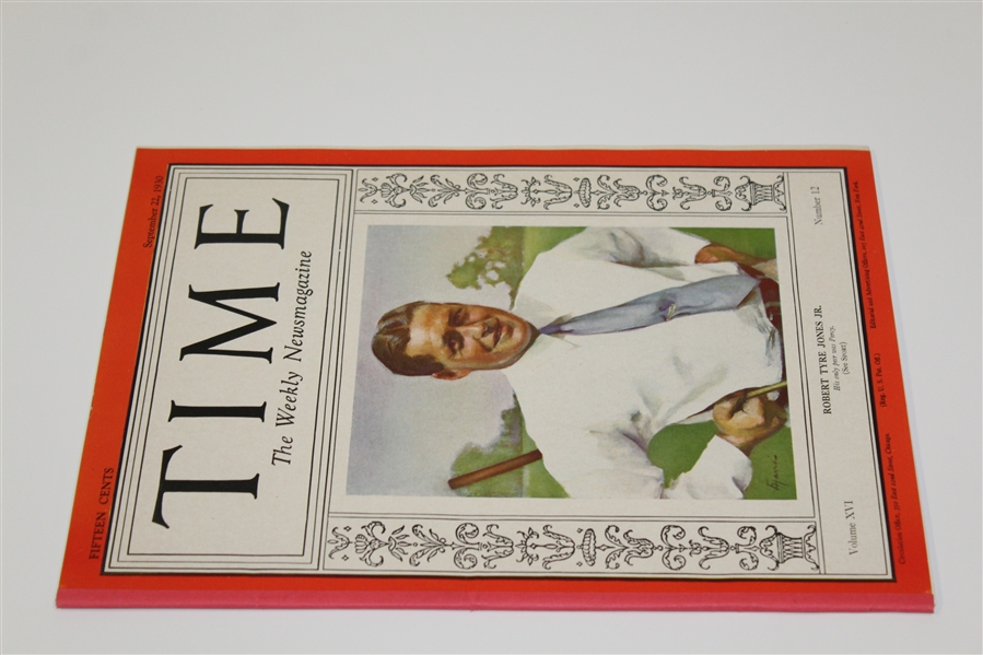 1930 Original Time Magazine with Bobby Jones on Cover 