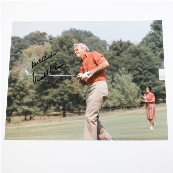 Arnold Palmer Signed 8x10 Color Photo - Post Swing JSA ALOA