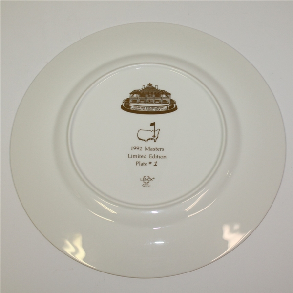 1992 Masters Lenox Limited Edition Plate #1 with Original Box & Card