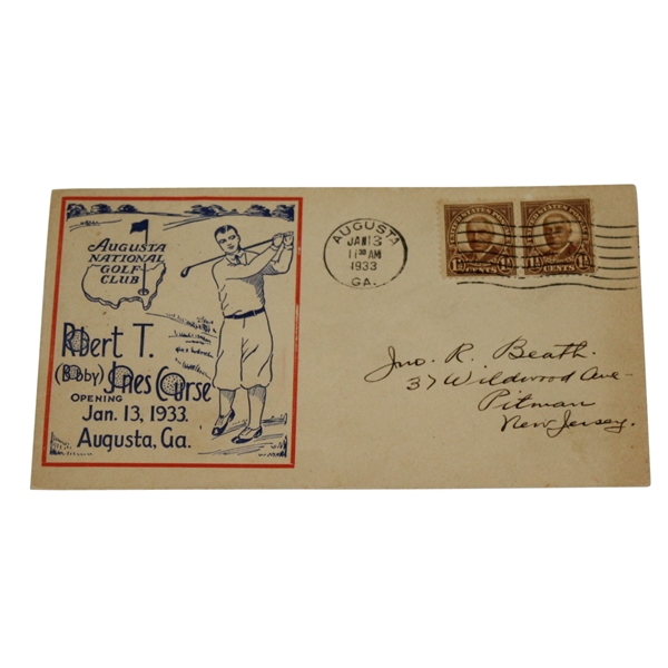 1933 Bobby Jones Course Augusta National GC First Day Cover