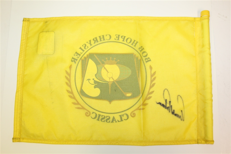 Arnold Palmer Signed Bob Hope Chrysler Classic Flag JSA ALOA