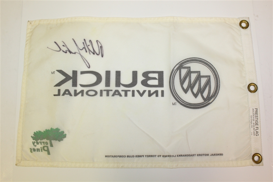 Phil Mickelson Signed Buick Invitational at Torrey Pines Flag JSA ALOA