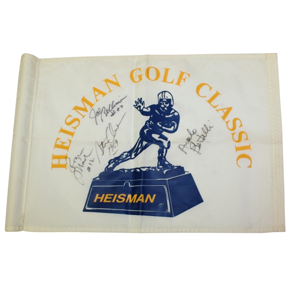 Multi-Signed Heisman Golf Classic Flag JSA ALOA