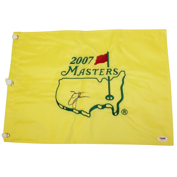 Zach Johnson Signed 2007 Masters Embroidered Flag PSA/DNA # G30971