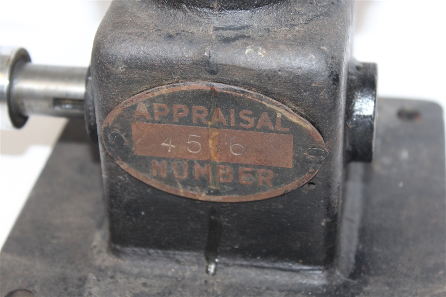 1940's Golf Ball Compression Tester Appraisal #4516 - Union City, NJ.