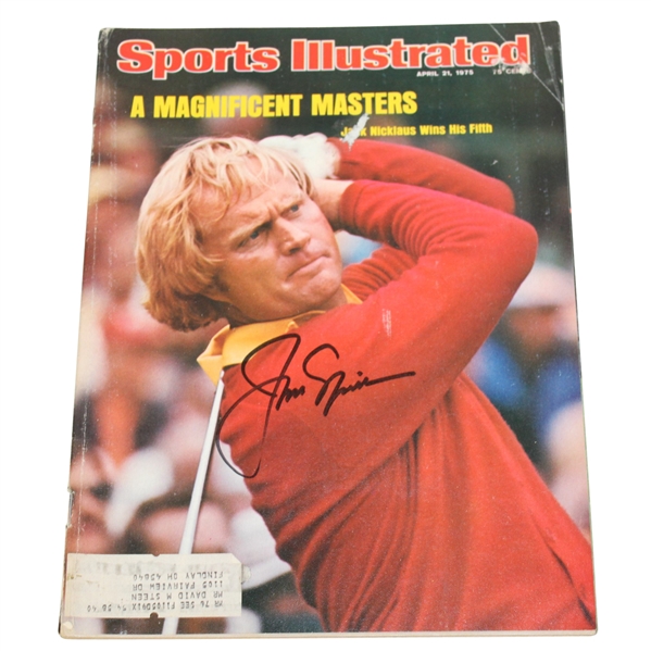 Jack Nicklaus Signed April 21, 1975 Sports Illustrated Magazine JSA #P36689