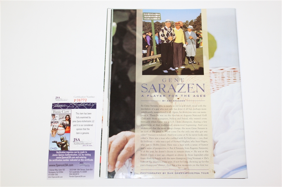 Gene Sarazen Signed August 1994 PGA On Tour Magazine JSA #P36772