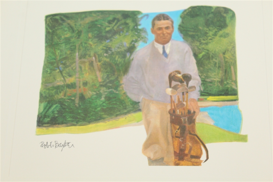 Bobby Jones First Day Issue, Four Stamps, and Painting Depiction