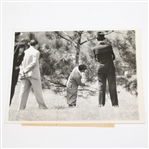 Bobby Jones Beneath the Evergreens A.P. Wire Photo - 4/2/1937 - In the Augusta Pine Trees