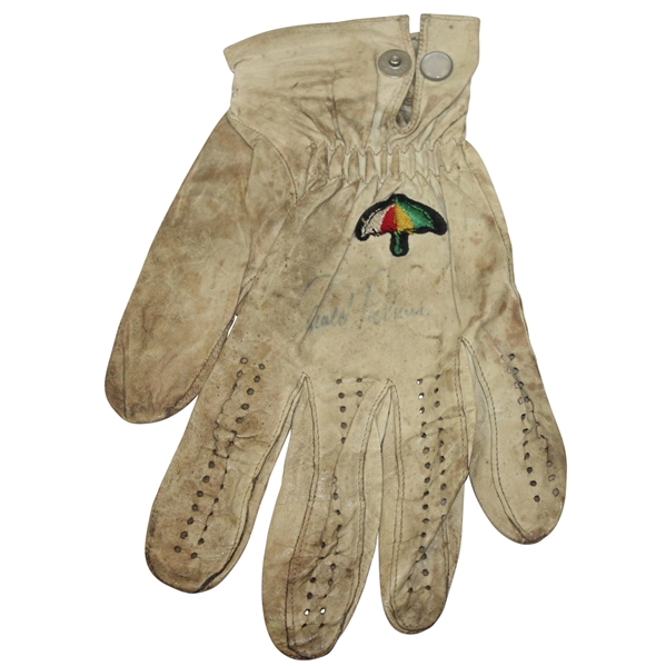 Arnold Palmer Signed Game Used Golf Glove with Copy of Letter JSA #Q64240