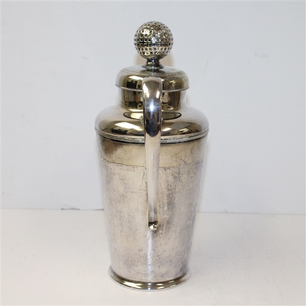 Silver Golf Themed Pitcher- Golf Ball Accent on Lid - Roth Collection