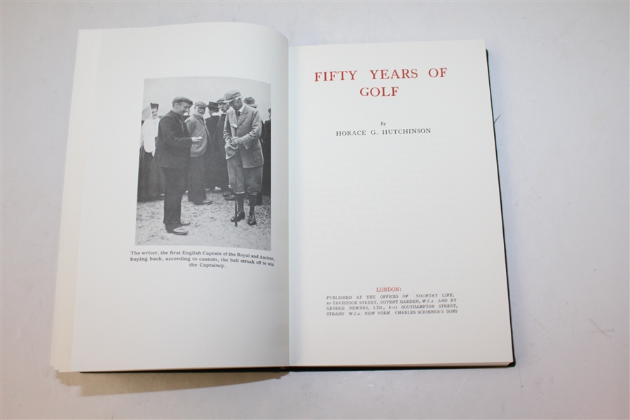 'Fifty Years of Golf' by Horace G. Hutchinson Ltd Ed USGA Re-print with Slip Case - Robert Sommers Collection