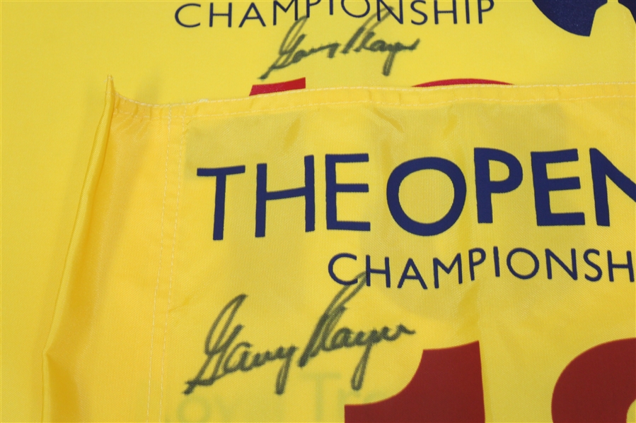 2004 & 2014 Open Championship Flags Signed by Gary Player JSA ALOA
