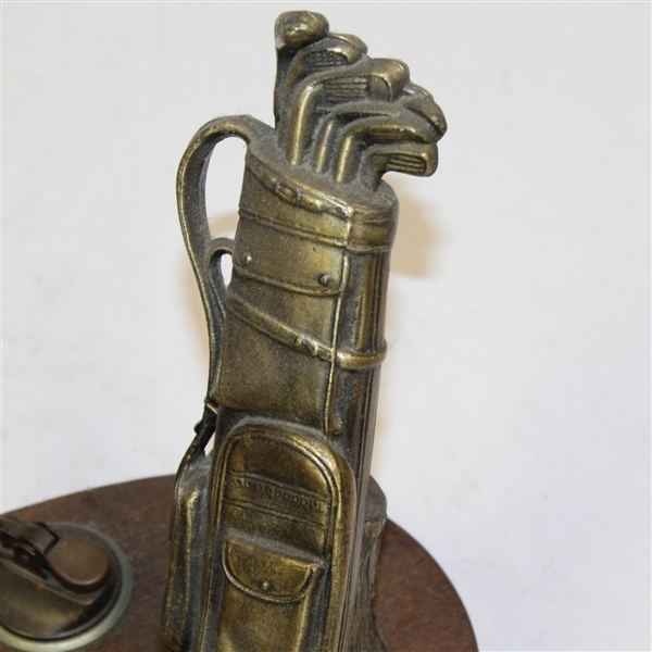 Classic Golf Bag Themed Ashtray with Gas Lighter and Pen Holder