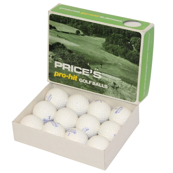 Price's Pro-Hit 'Everlasting' Dozen Golf Balls in Original Box - Roth Collection