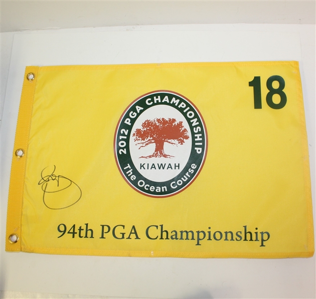 Rory McIlroy Signed 2012 PGA Championship at Kiawah Island 18th Hole Flag JSA ALOA