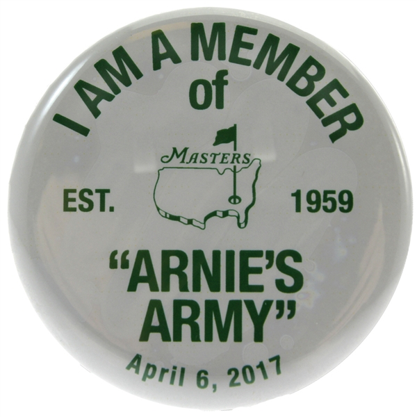 Masters Arnie's Army Collectible Member Pin - 4/6/17 - Commemorating Arnold Palmer est 1959