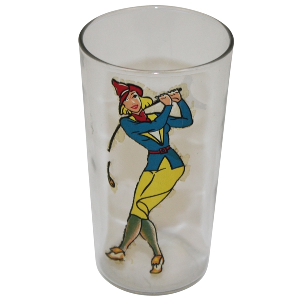 Risqué Female Golfer Drinking Glass - Roth Collection