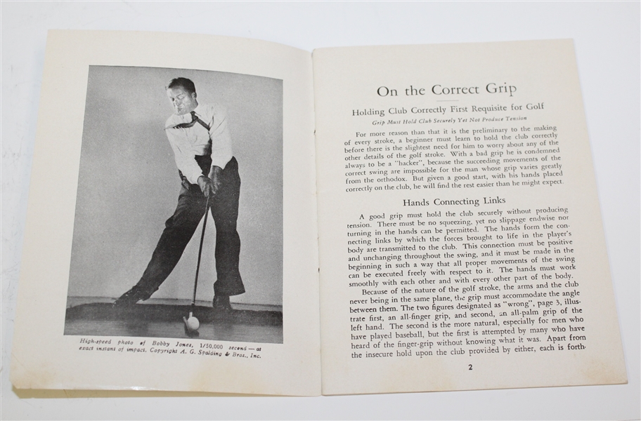 1935 'Rights and Wrongs of Golf' by Bob Jones - Published by A. G. Spalding - Roth Collection
