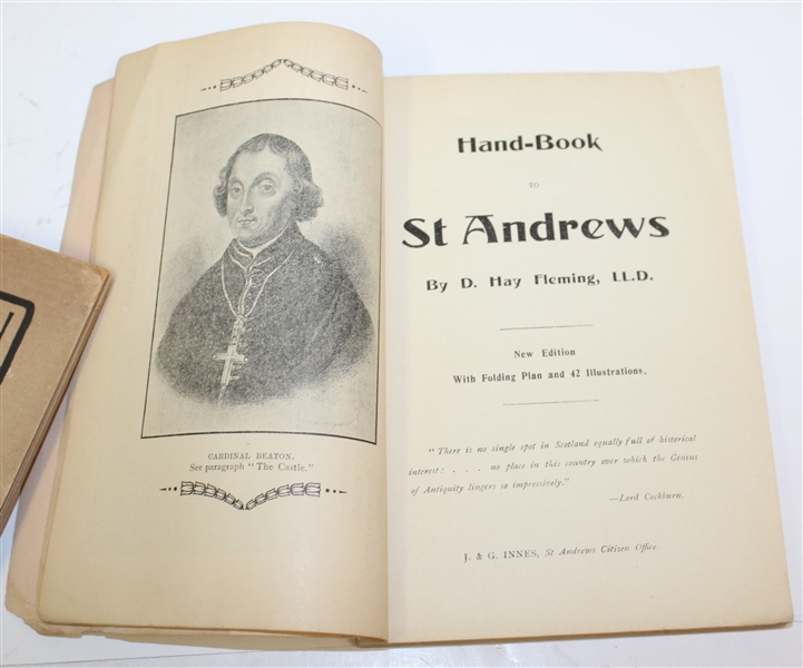 1910 'Handbook of St Andrews' by D. Hay Fleming - Pull-out Course Map - Roth Collection