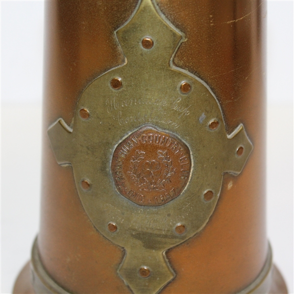 1907 Brae Burn Country Club Handicap Cup Consolation Trophy Stein Won By H. Geivett - Roth Collection