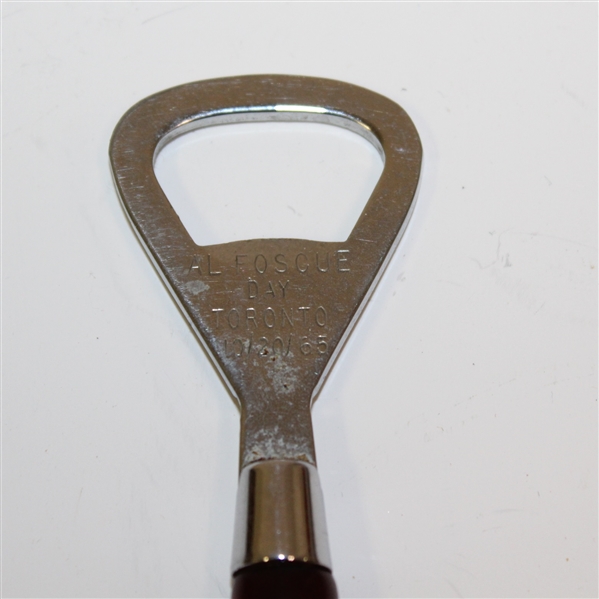 Golf Club Bottle Opener - Al Foscue Day, Toronto 10/20/1965 - Roth Collection