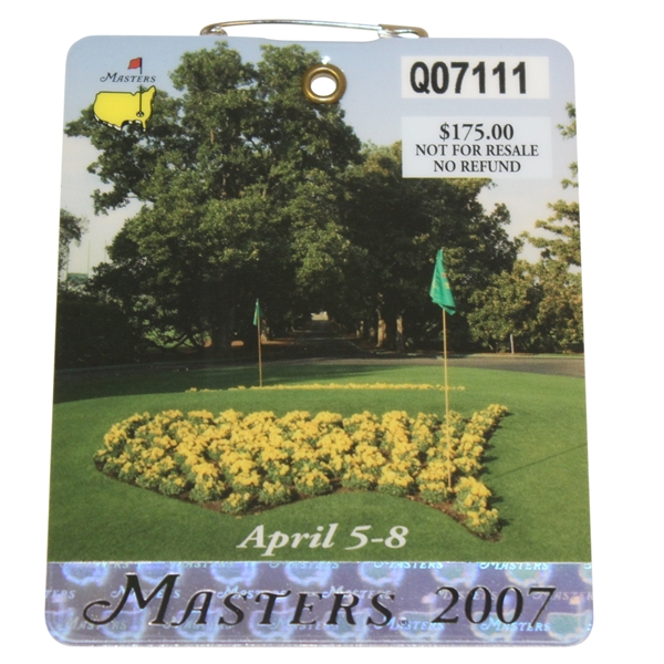 2007 Masters Tournament Series Badge #Q07111 - Zach Johnson Win