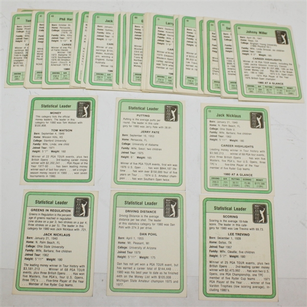 1981 Donruss PGA Tour Golf Cards - Full Set Including Nicklaus