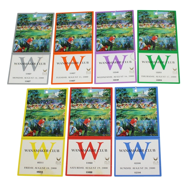 Complete Set of 2000 PGA Championship at Valhalla Wanamaker Club Tickets