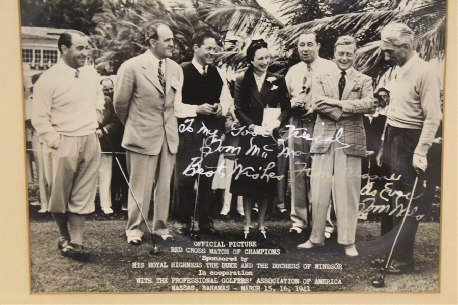 1941 Red Cross Match of Champions in Nassau, Bahama Official Picture - Framed - Bobby Jones Depicted - McMahon Collection
