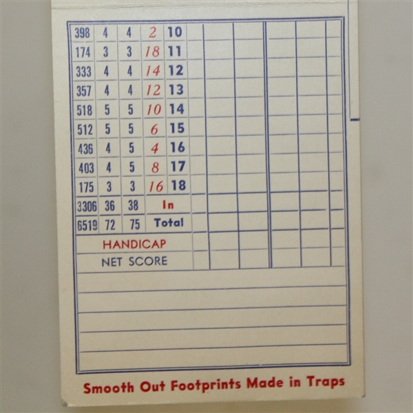 1942 Hale America National Open Golf Tournament at Ridgemoor CC Official Scorecard-Hogan's 1st Major? - McMahon Collection