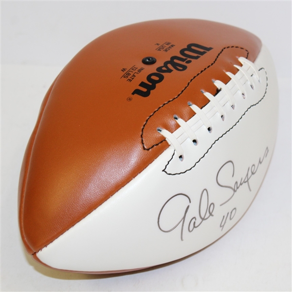 Gale Sayers Signed Wilson Football - Barrett Collection