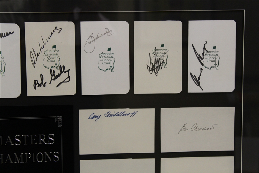  Framed Complete Run Of Masters Champs Autographs 1934-2014 (no Harmon) -MUST SEE! - Framed