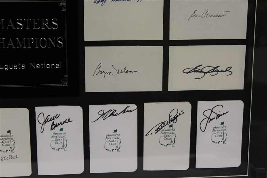  Framed Complete Run Of Masters Champs Autographs 1934-2014 (no Harmon) -MUST SEE! - Framed