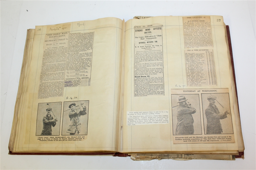 1919-1920 Abe Mitchell Miscellaneous Article Scrapbook