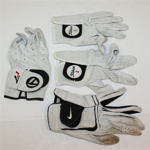 Four Major Champions Used and Signed Golf Gloves - Rose, Irwin, Wadkins, Azinger JSA ALOA