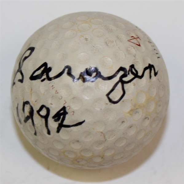 Gene Sarazen Signed Wilson Sarazen Model Golf Ball JSA ALOA
