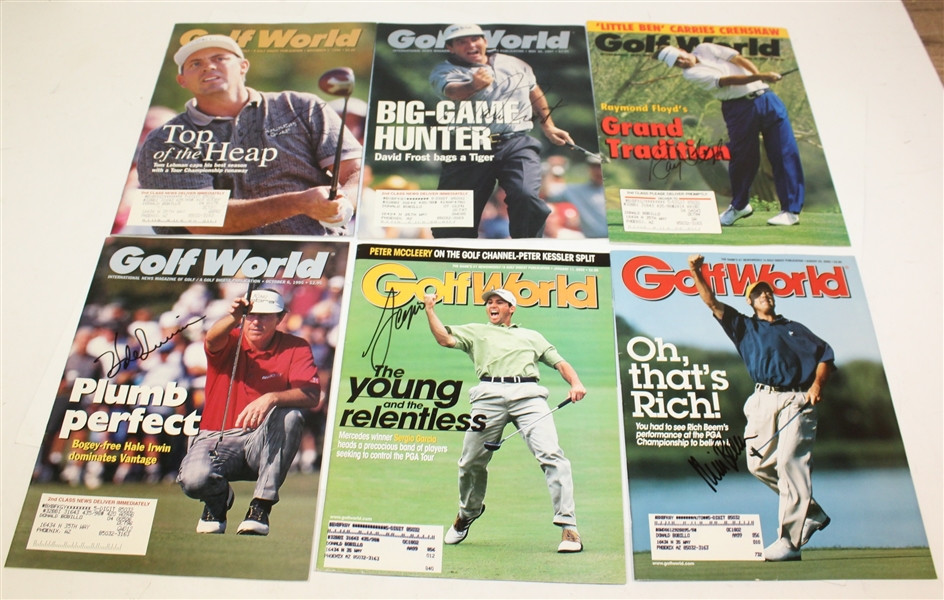 Forty Assorted Signed Golf World Magazines - Garcia, Daly, Irwin and More JSA ALOA